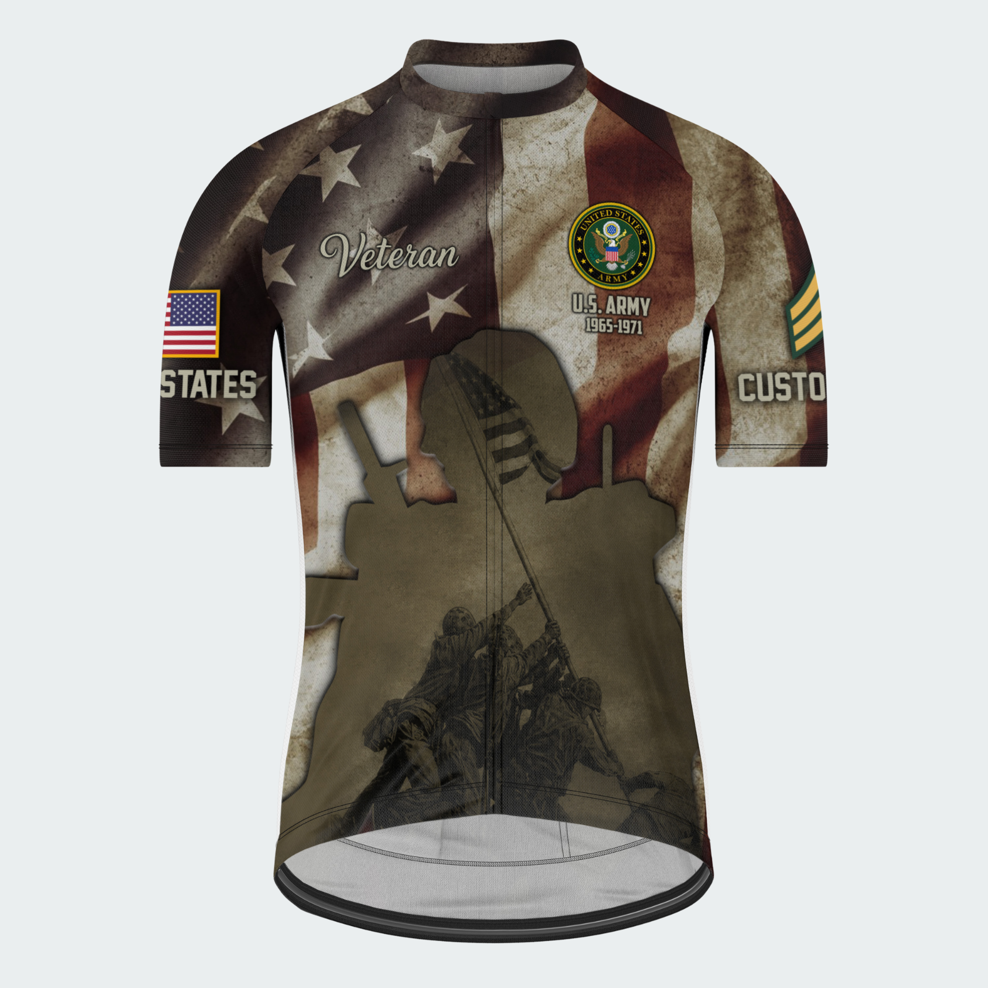 Men’s I Stand For The Flag Patriotic Veteran Cycling Jersey & Kit