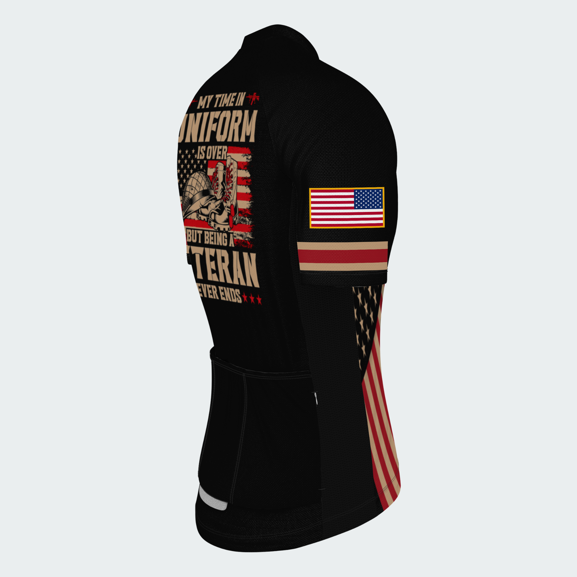 Men’s Personalized Veteran Never Ends Cycling Jersey & Kit