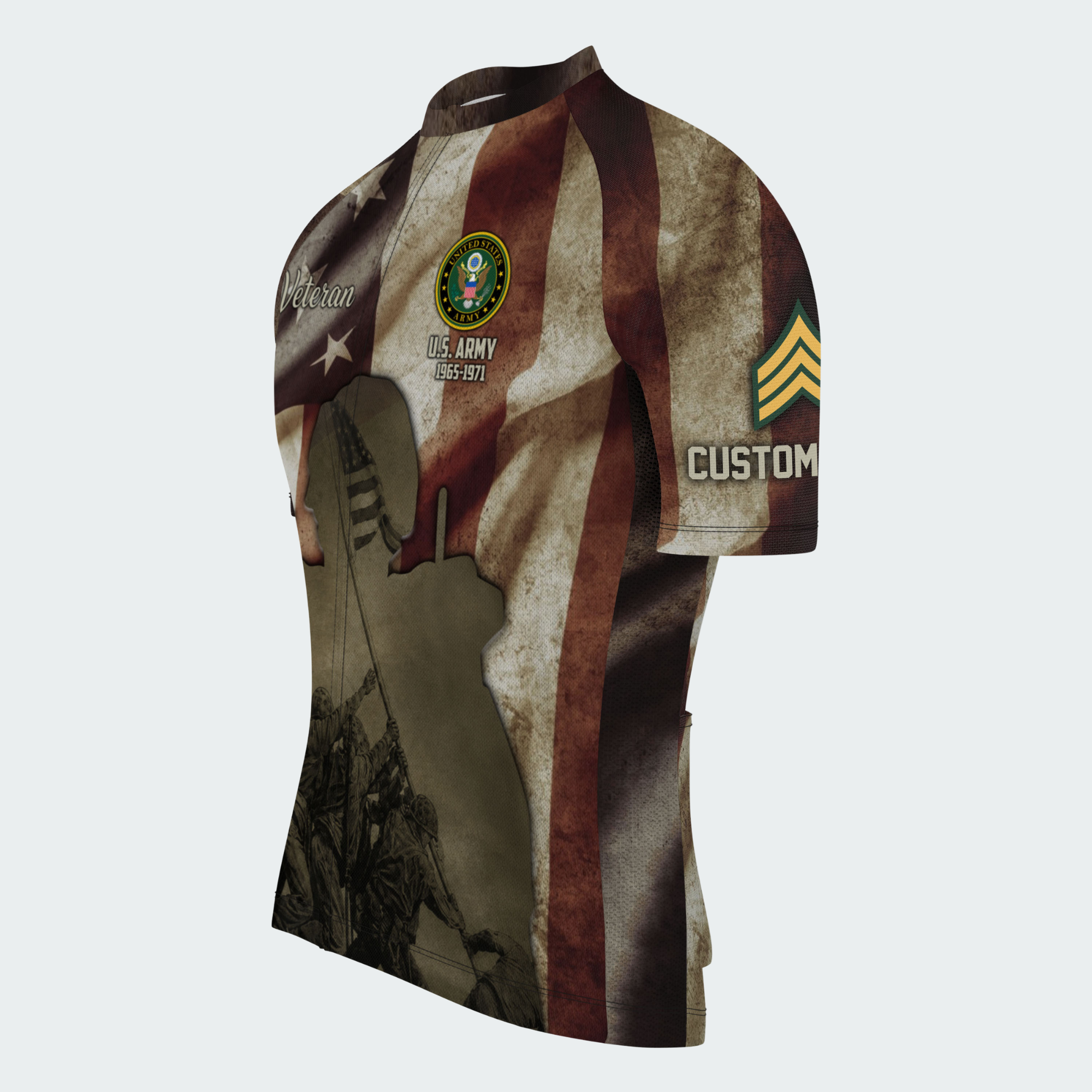 Men’s I Stand For The Flag Patriotic Veteran Cycling Jersey & Kit