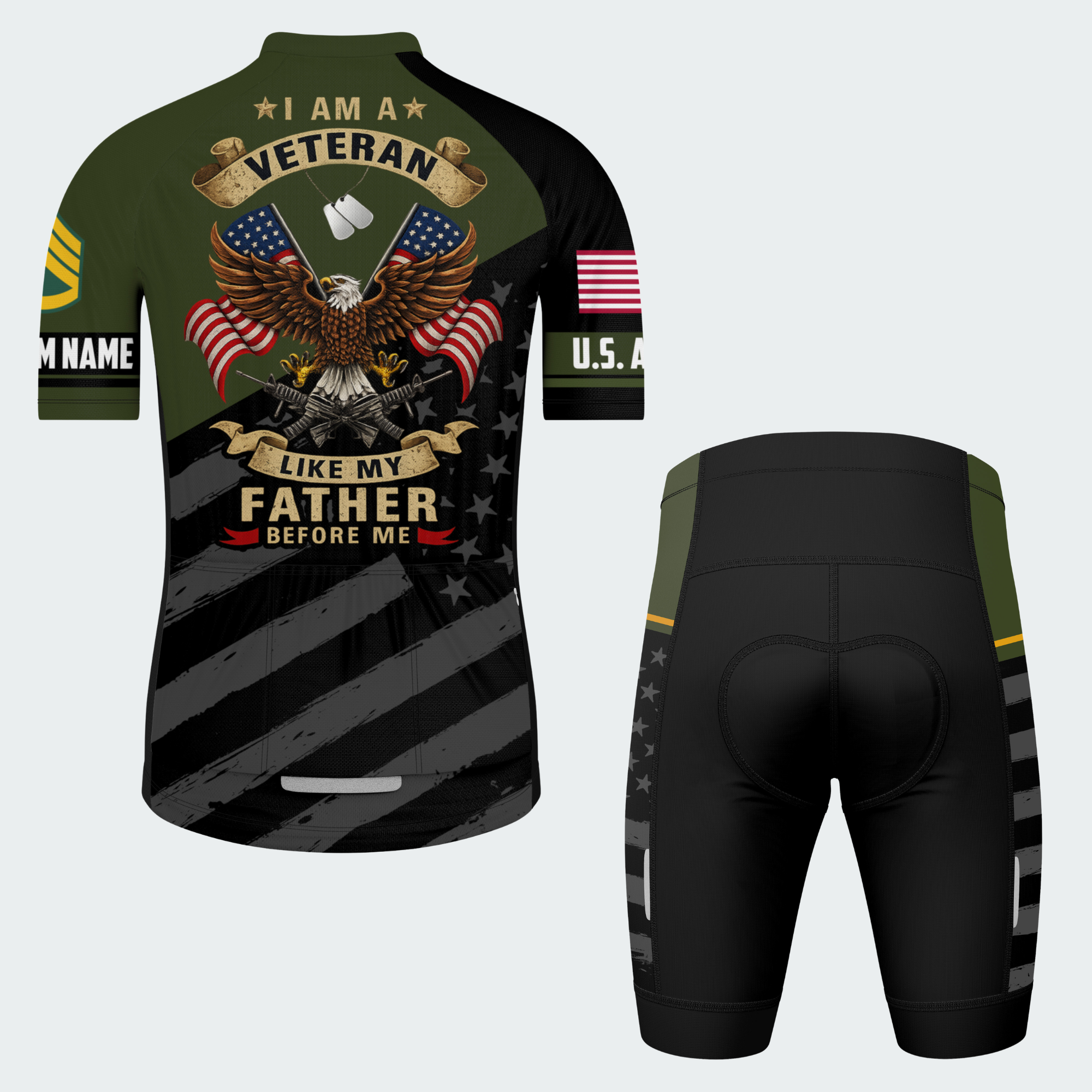 Men’s Personalized U.S. Army Veteran Legacy Cycling Jersey & Kit