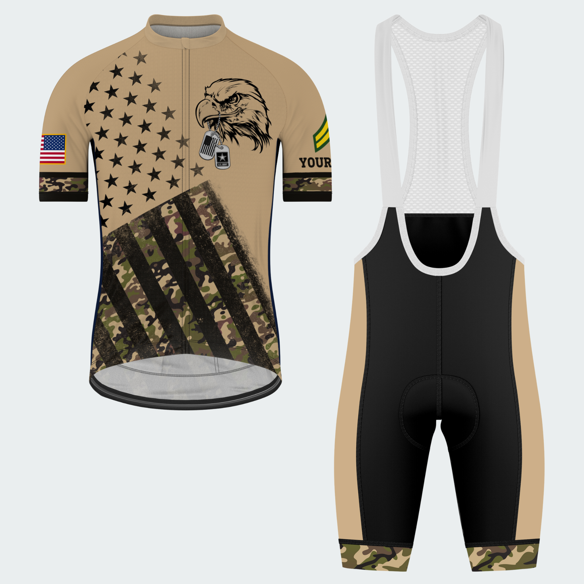Men’s Personalized Army Veteran Pride Cycling Jersey & Kit