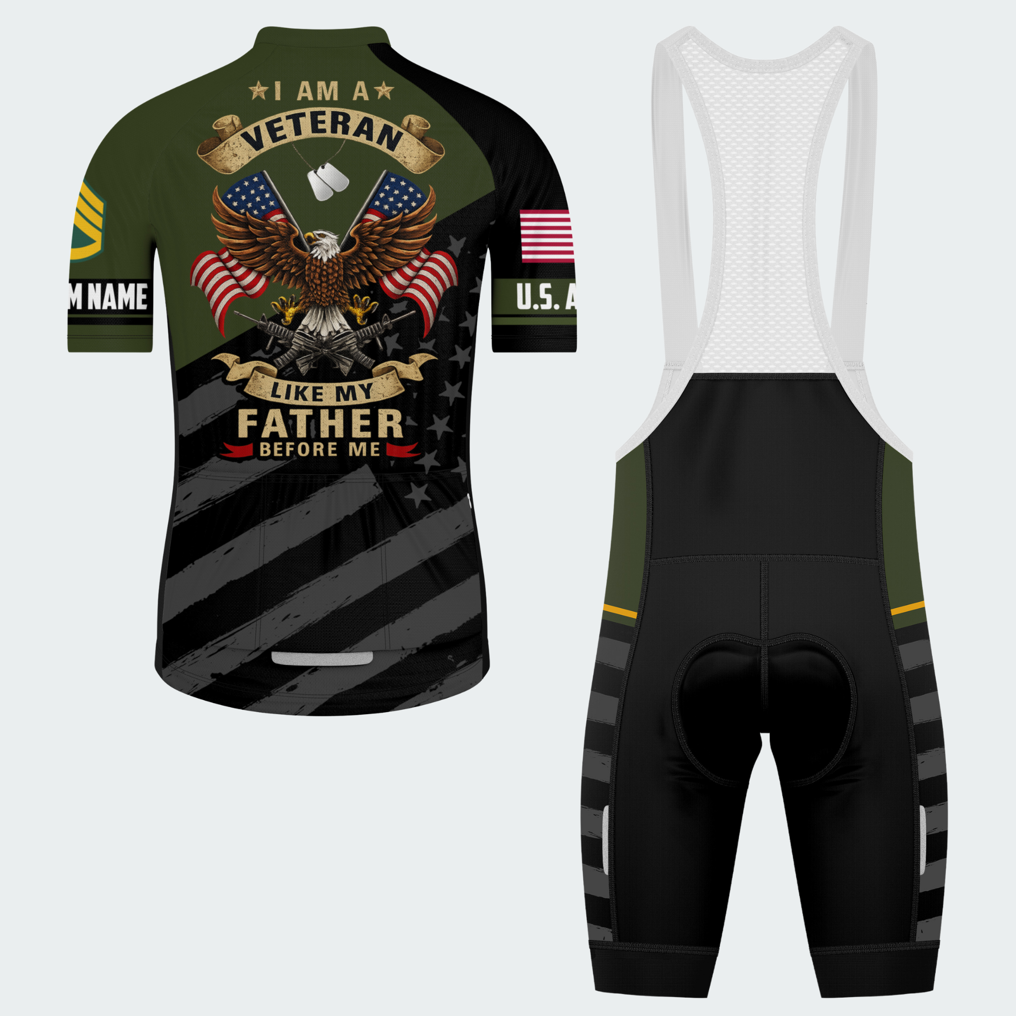 Men’s Personalized U.S. Army Veteran Legacy Cycling Jersey & Kit
