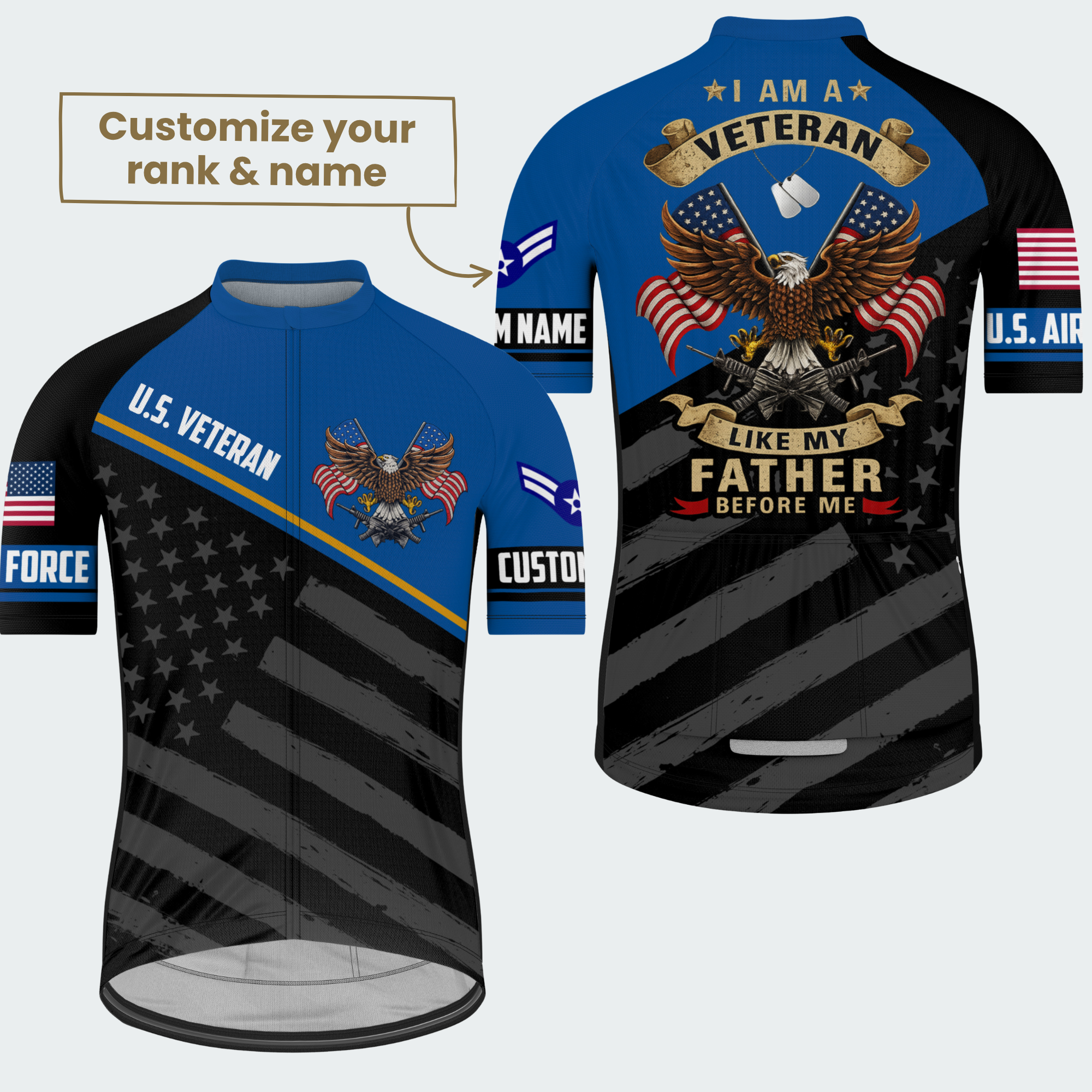 Men’s Personalized U.S. Air Force Veteran Legacy Cycling Jersey & Kit