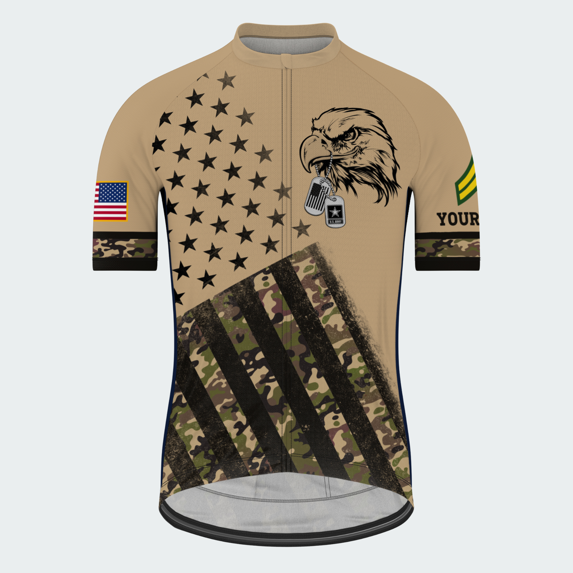 Men’s Personalized Army Veteran Pride Cycling Jersey & Kit