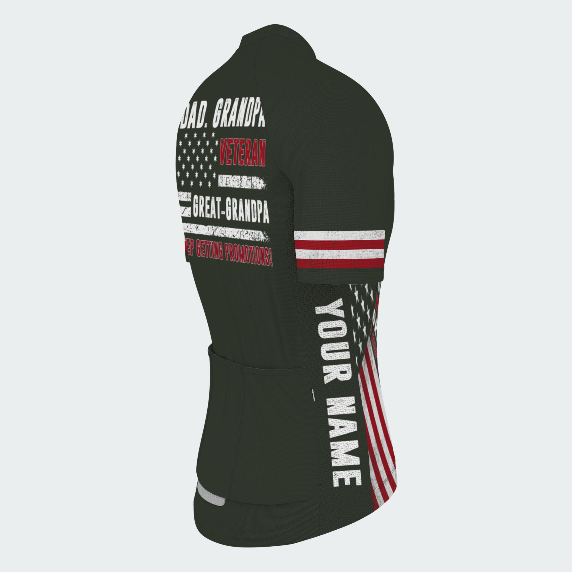 Men’s Personalized Army Veteran Family Pride Cycling Jersey & Kit