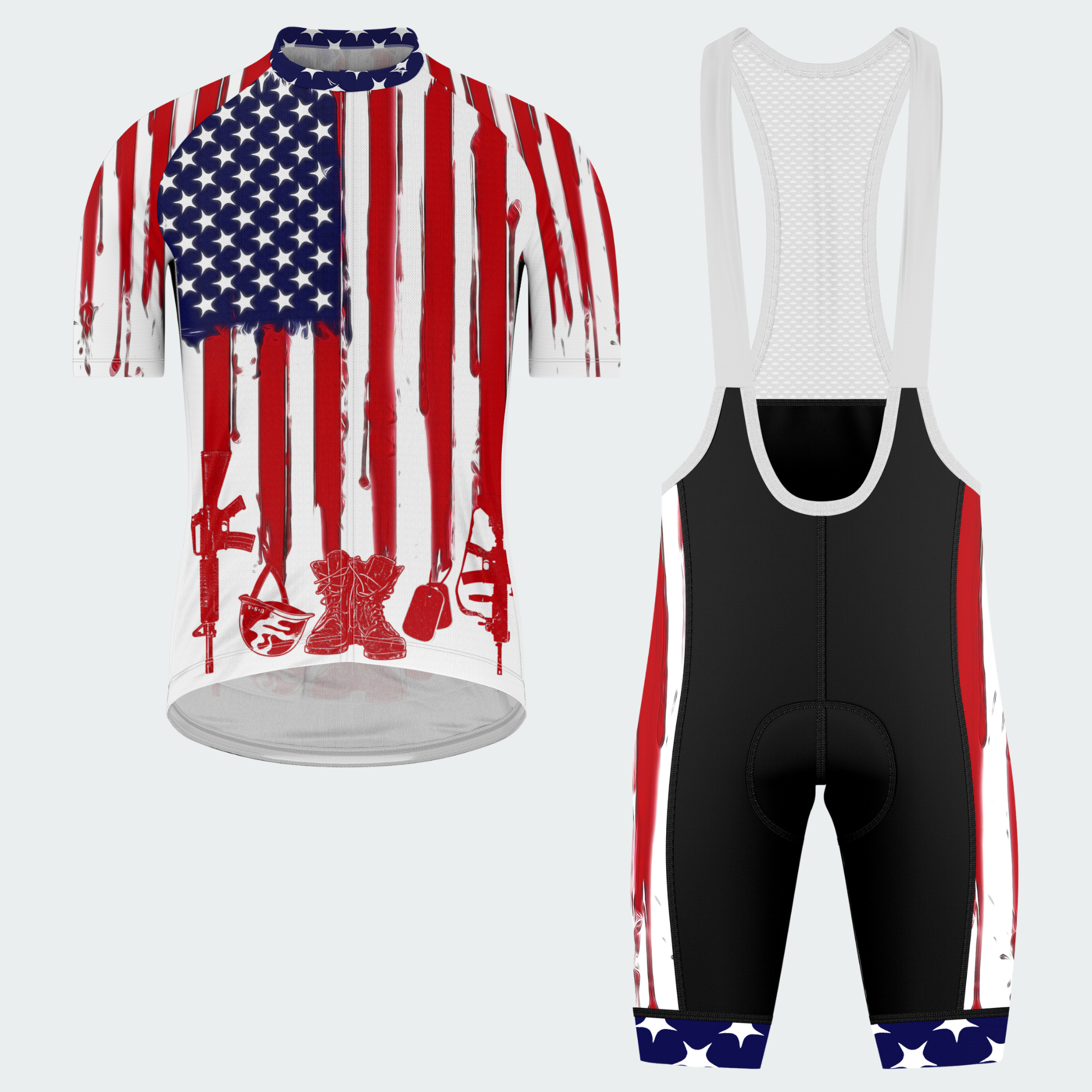 Men’s American Flag Proud Veteran Cycling Jersey & Kit