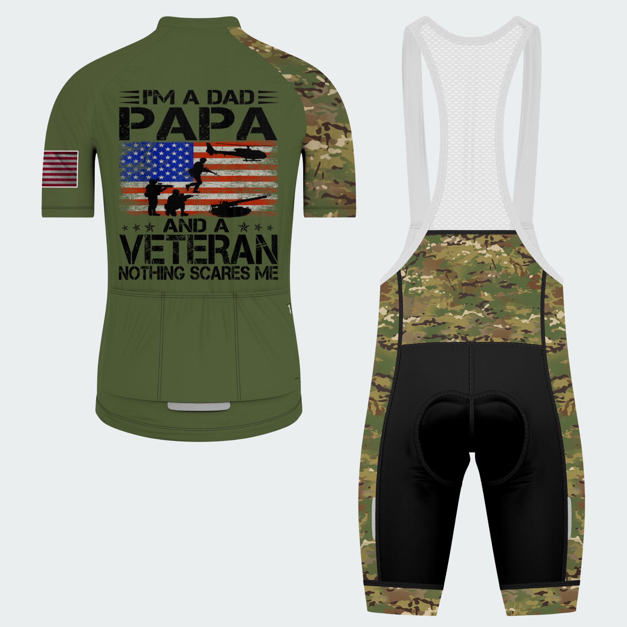 Men’s Personalized U.S. Army Veteran Dad Cycling Jersey & Kit