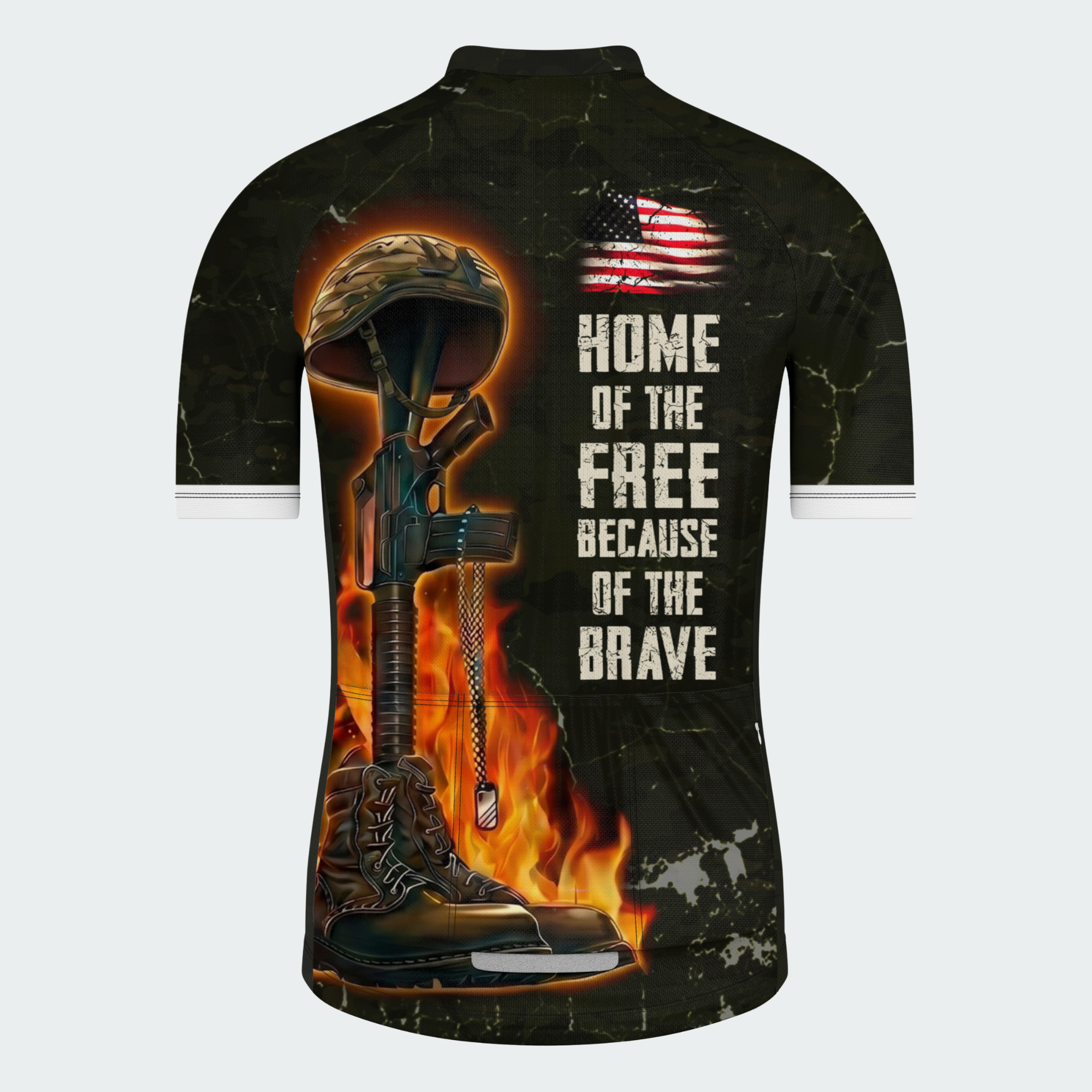 Men’s Fallen Soldier Tribute Cycling Jersey – Home of the Free