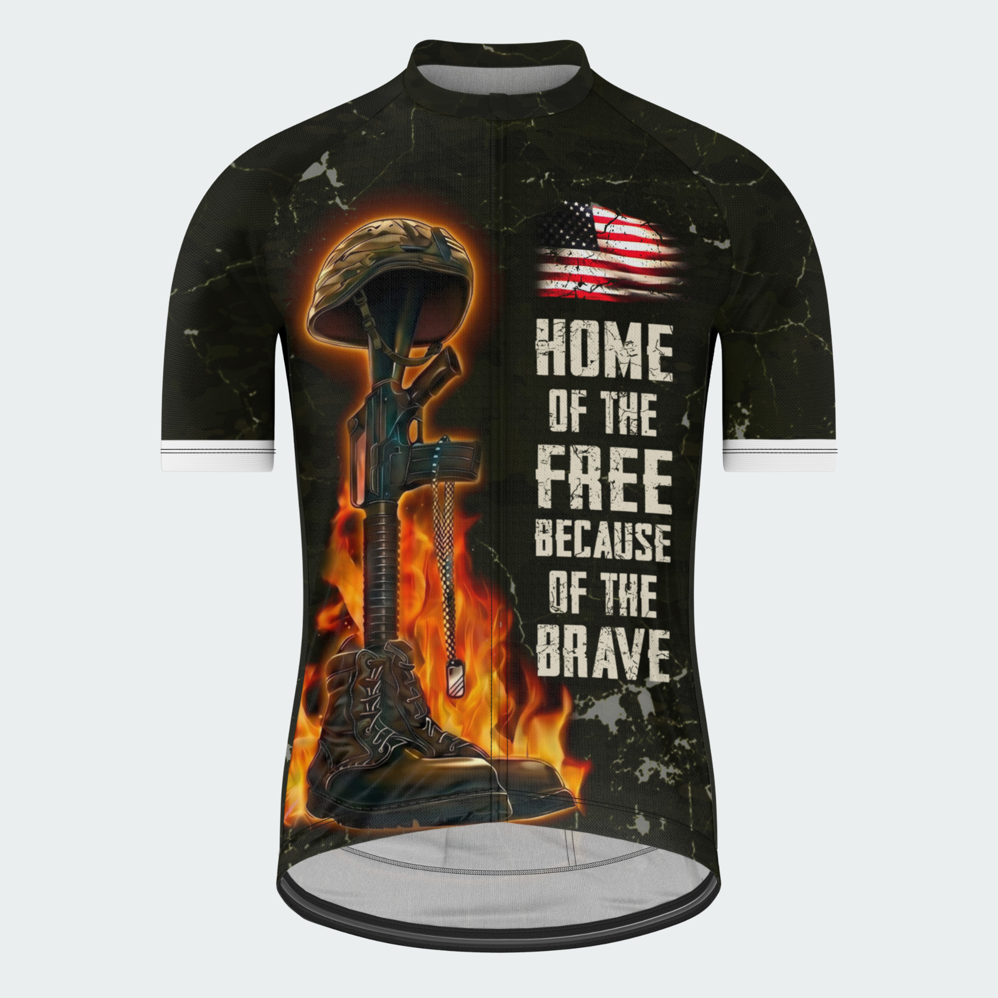 Men’s Fallen Soldier Tribute Cycling Jersey – Home of the Free