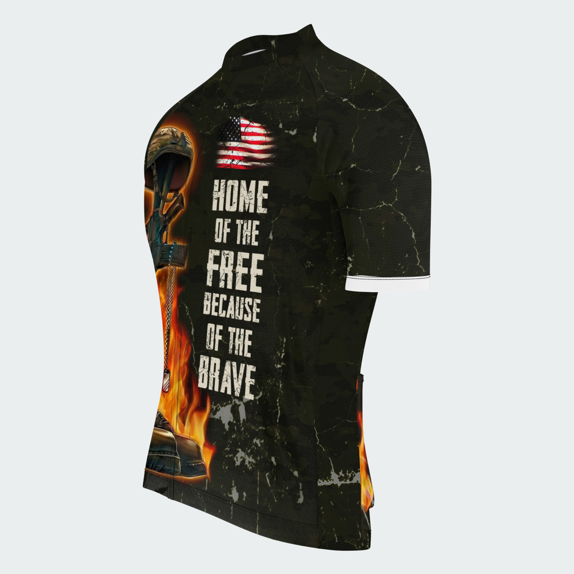 Men’s Fallen Soldier Tribute Cycling Jersey – Home of the Free