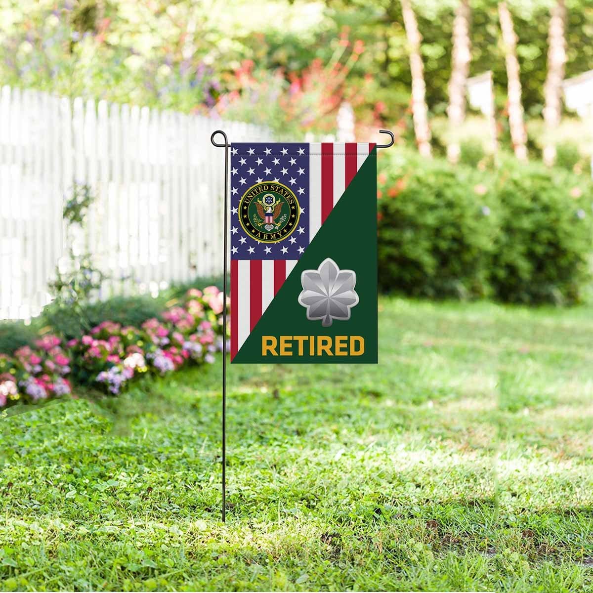 US Army O-5 Lieutenant Colonel O5 LTC Field Officer Retired Garden Flag/Yard Flag 12 inches x 18 inches Twin-Side Printing-GDFlag-Army-Ranks-Veterans Nation