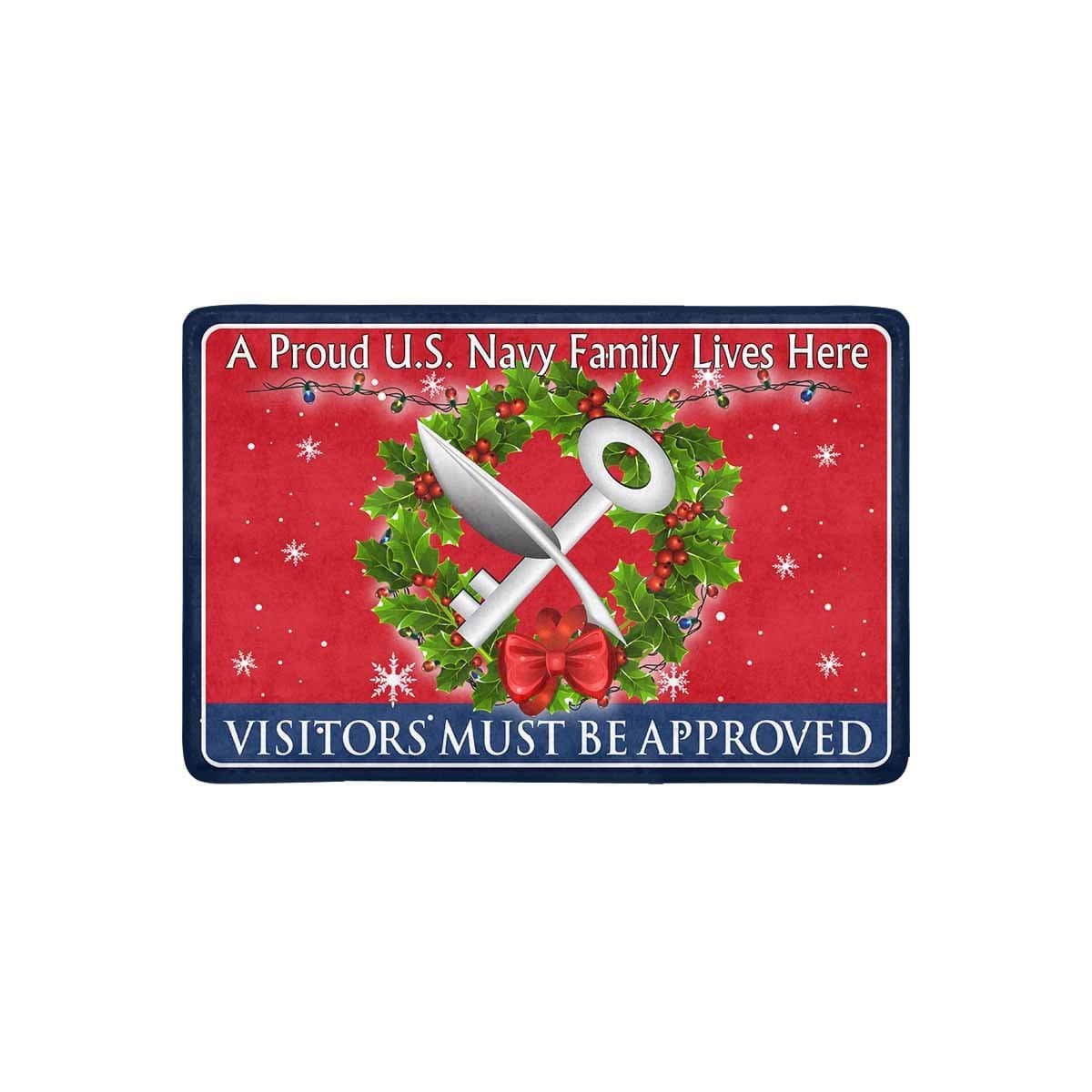 US Navy Ship's Serviceman Navy SH - Visitors must be approved-Doormat-Navy-Rate-Veterans Nation