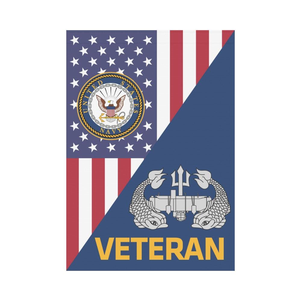 US Navy Deep Submergence Enlisted Badge Veteran House Flag 28 inches x 40 inches Twin-Side Printing-HouseFlag-Navy-Badge-Veterans Nation