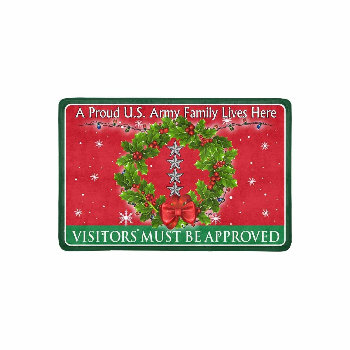 US Army O-10 General O10 GEN General Officer Ranks - Visitors must be approved Christmas Doormat-Doormat-Army-Ranks-Veterans Nation