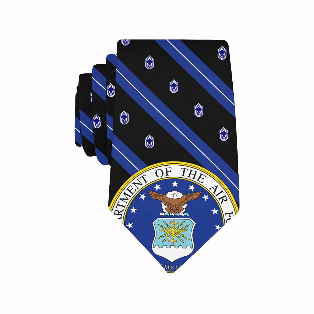 US Air Force E-9 CMSgt Classic Necktie (Two Sides)-Veterans Nation