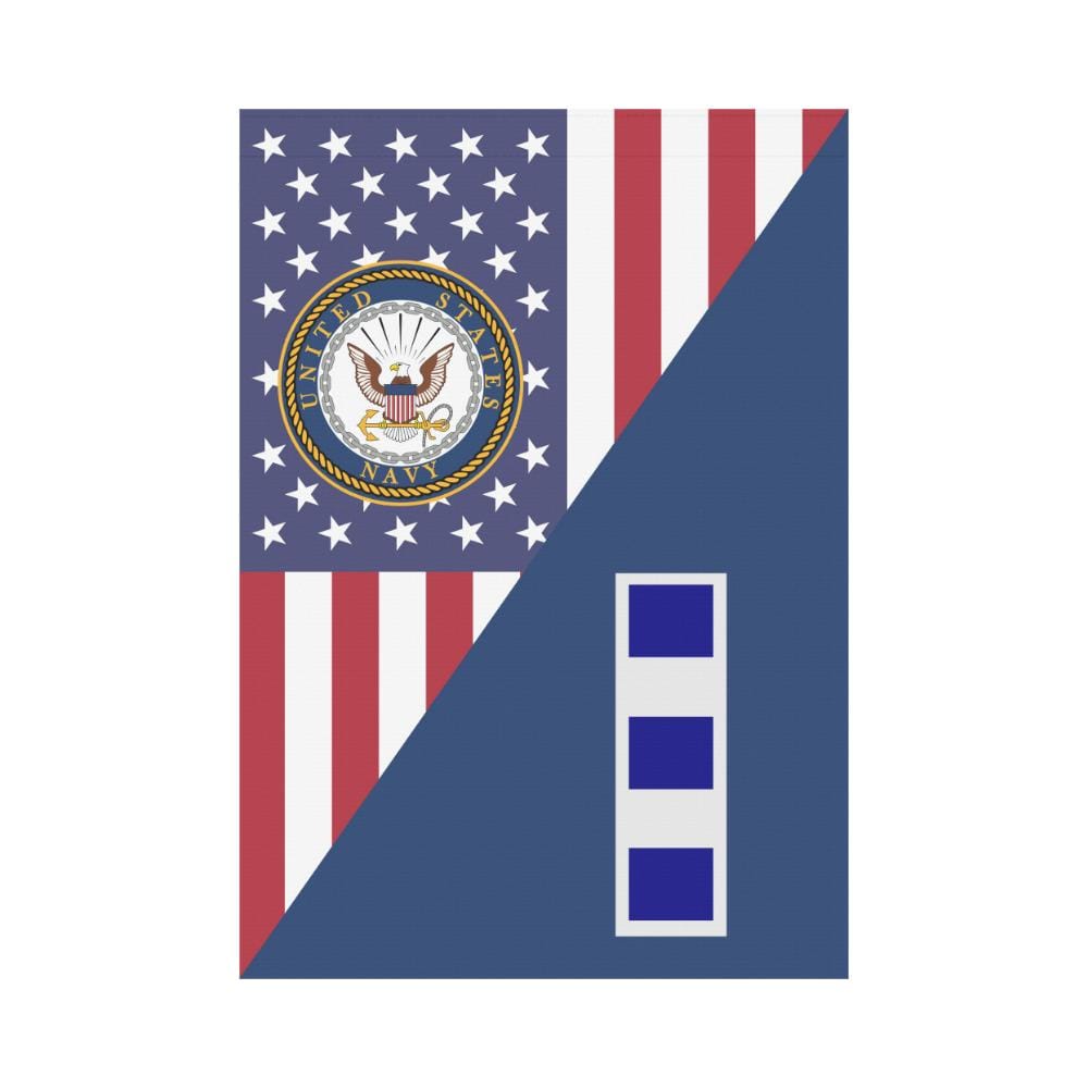 US Navy W-4 Chief Warrant Officer 4 W4 CW4 House Flag 28 inches x 40 inches Twin-Side Printing-HouseFlag-Navy-Officer-Veterans Nation