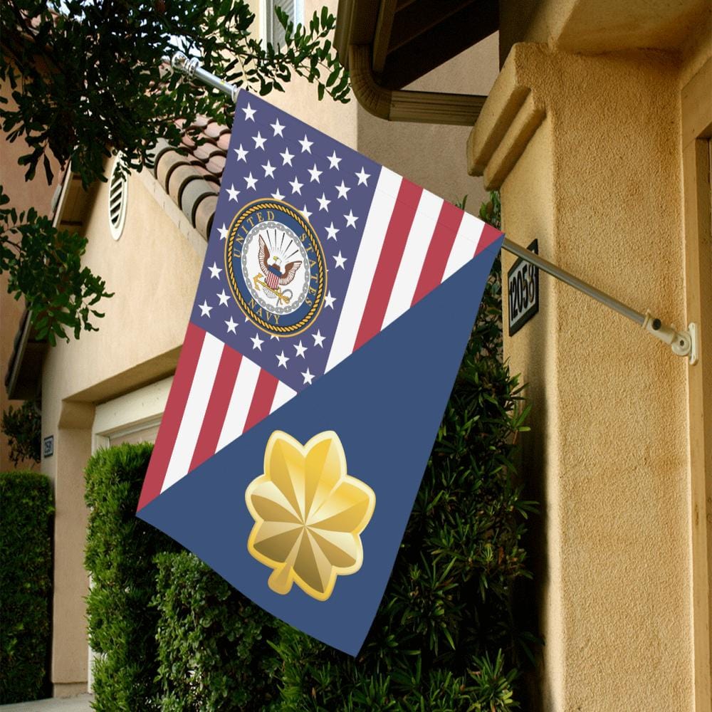 US Navy O-4 Lieutenant Commander O4 LCDR House Flag 28 inches x 40 inches Twin-Side Printing-HouseFlag-Navy-Officer-Veterans Nation