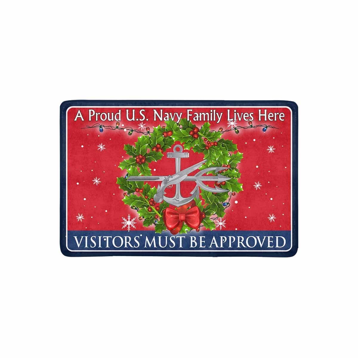 Navy Special Warfare Operator Navy SO - Visitors must be approved - Christmas Doormat-Doormat-Navy-Rate-Veterans Nation