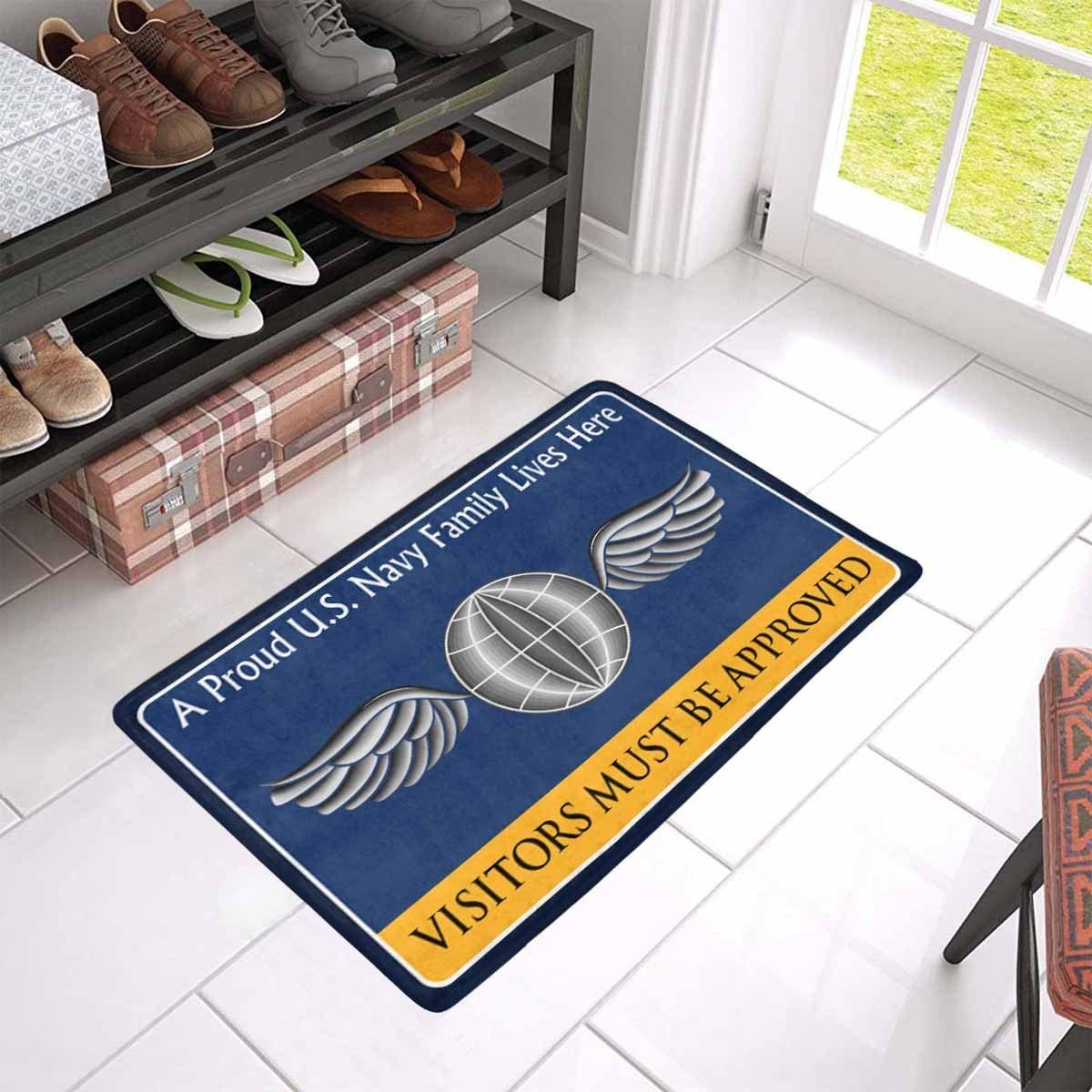 Navy Aviation Electricians Mate Navy AE Family Doormat - Visitors must be approved (23,6 inches x 15,7 inches)-Doormat-Navy-Rate-Veterans Nation