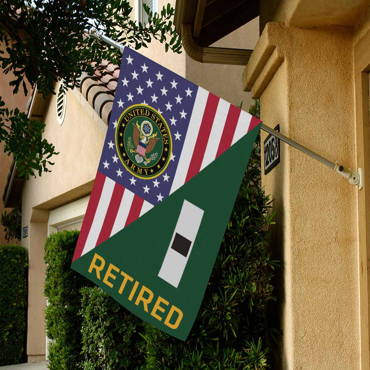 US Army W-1 Warrant Officer 1 Retired House Flag 28 Inch x 40 Inch 2-Side Printing-HouseFlag-Army-Ranks-Veterans Nation