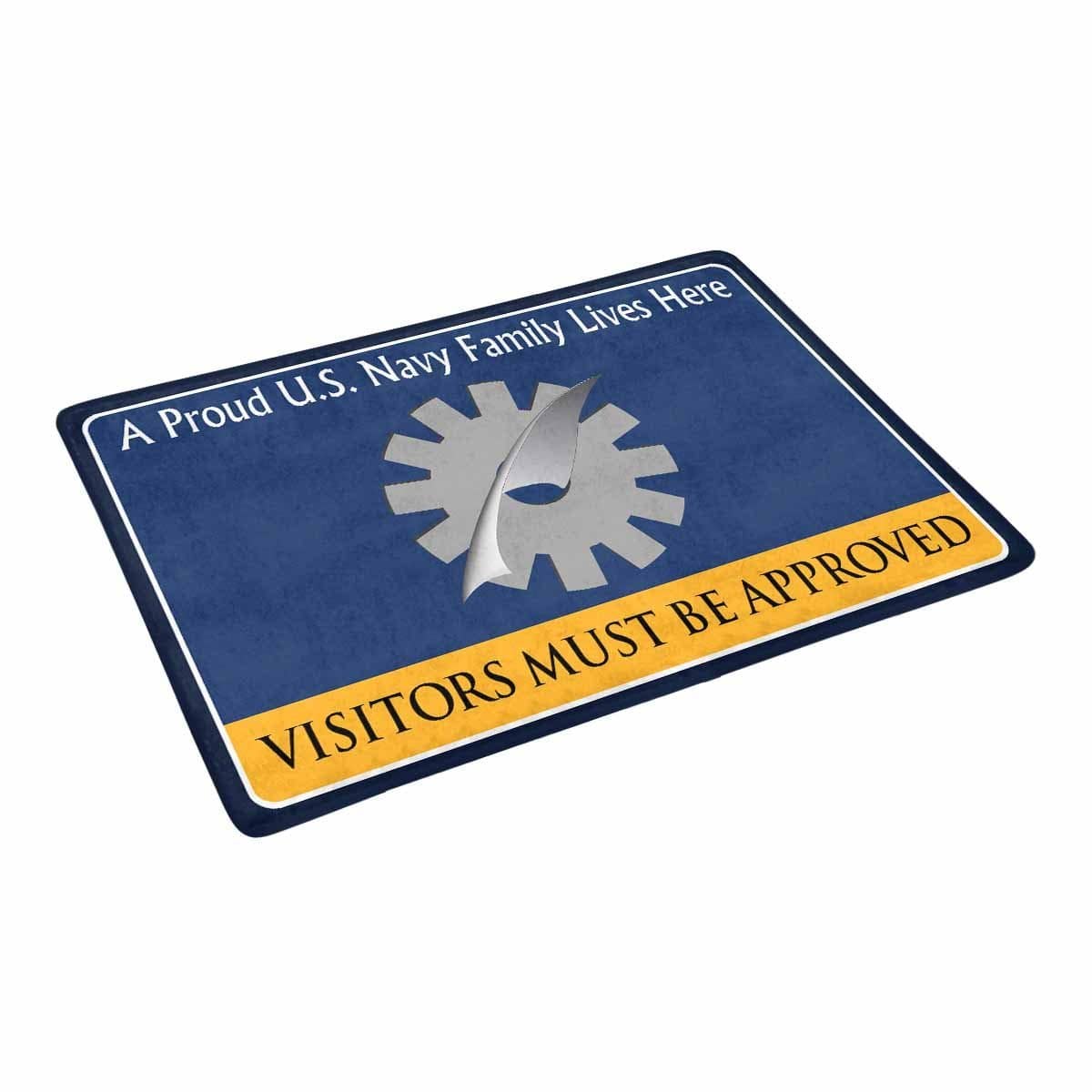 Navy Data Processing Technician Navy DP Family Doormat - Visitors must be approved (23,6 inches x 15,7 inches)-Doormat-Navy-Rate-Veterans Nation