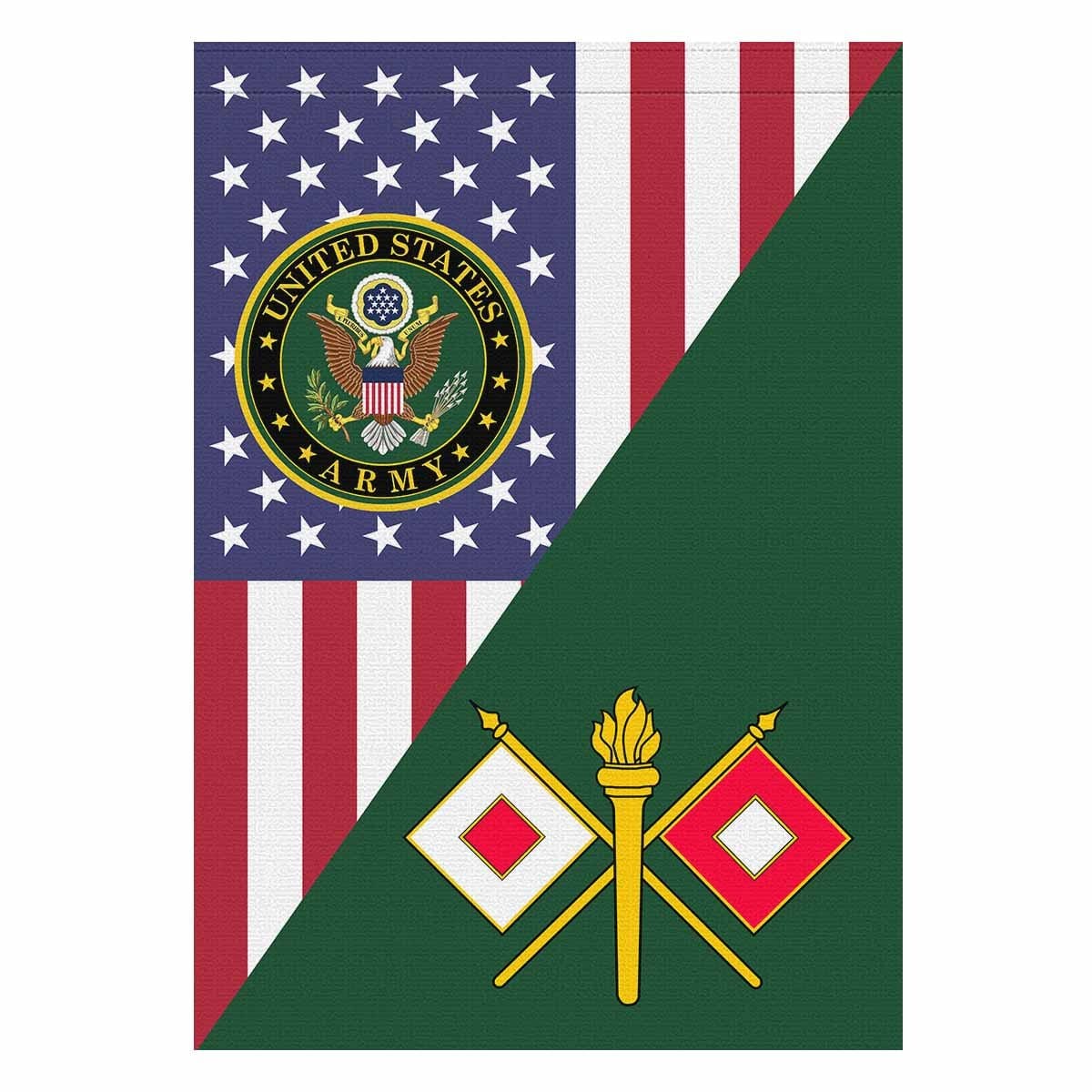 US Army Signal Corps House Flag 28 Inch x 40 Inch Twin-Side Printing-HouseFlag-Army-Branch-Veterans Nation