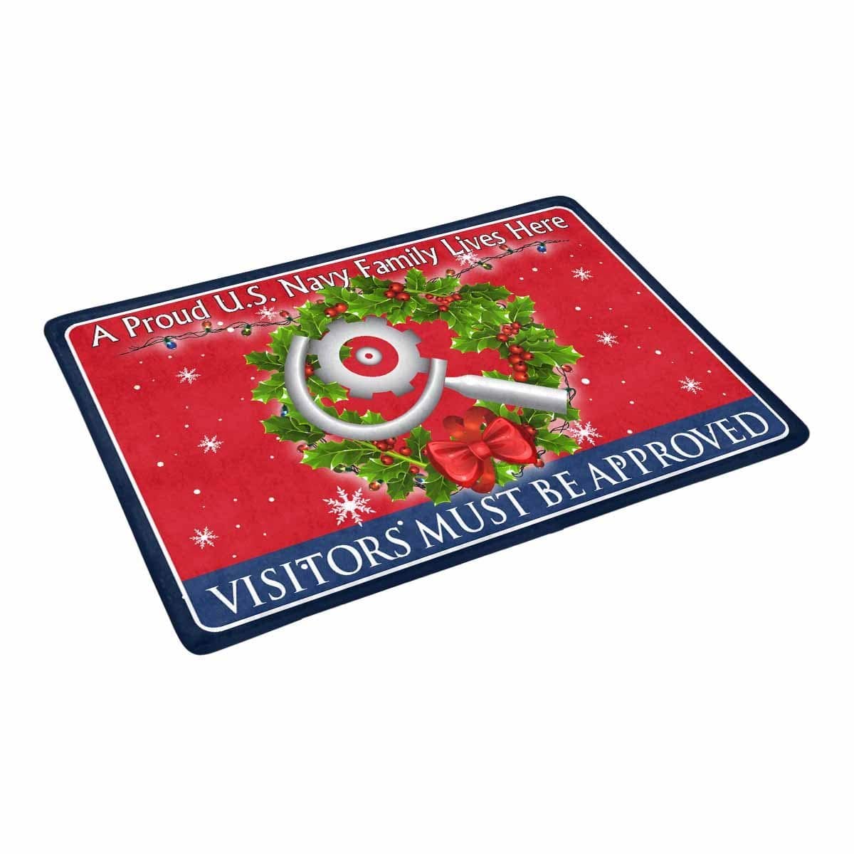 U.S Navy Machinery repairman Navy MR - Visitors must be approved - Christmas Doormat-Doormat-Navy-Rate-Veterans Nation