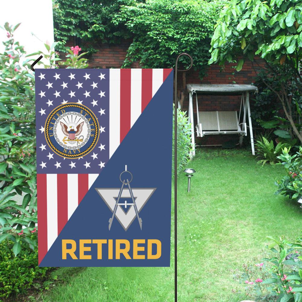 US Navy Draftsman Navy DM Retired House Flag 28 inches x 40 inches Twin-Side Printing-HouseFlag-Navy-Rate-Veterans Nation