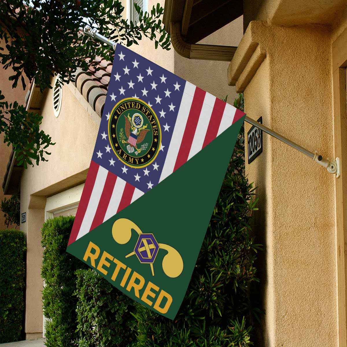 US Army Chemical Corps Retired House Flag 28 Inch x 40 Inch Twin-Side Printing-HouseFlag-Army-Branch-Veterans Nation