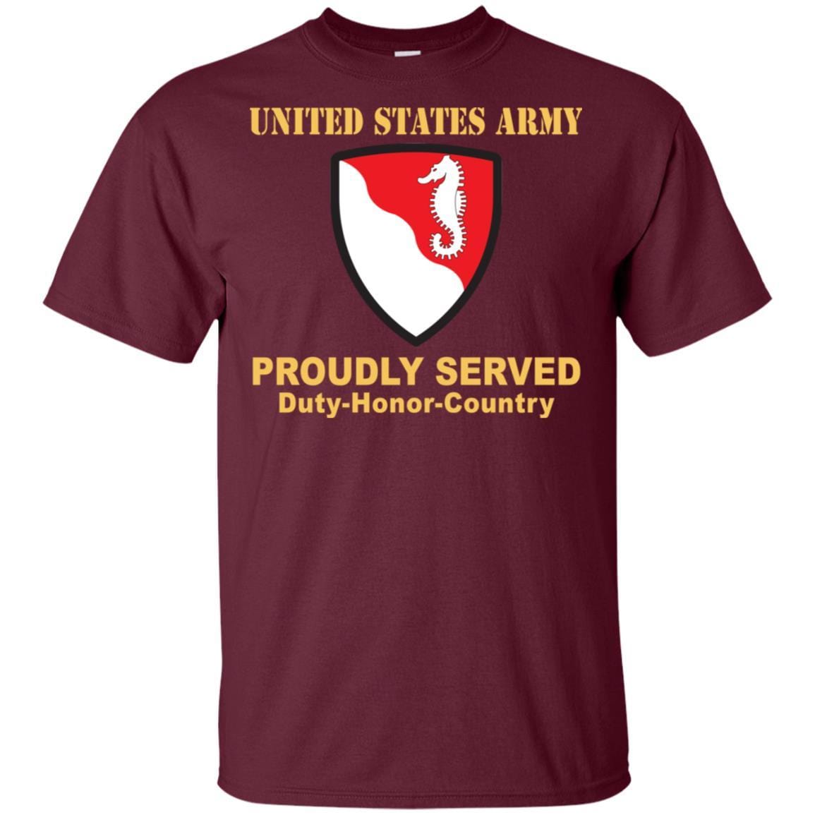 US ARMY 36TH ENGINEER BRIGADE- Proudly Served T-Shirt On Front For Men-TShirt-Army-Veterans Nation
