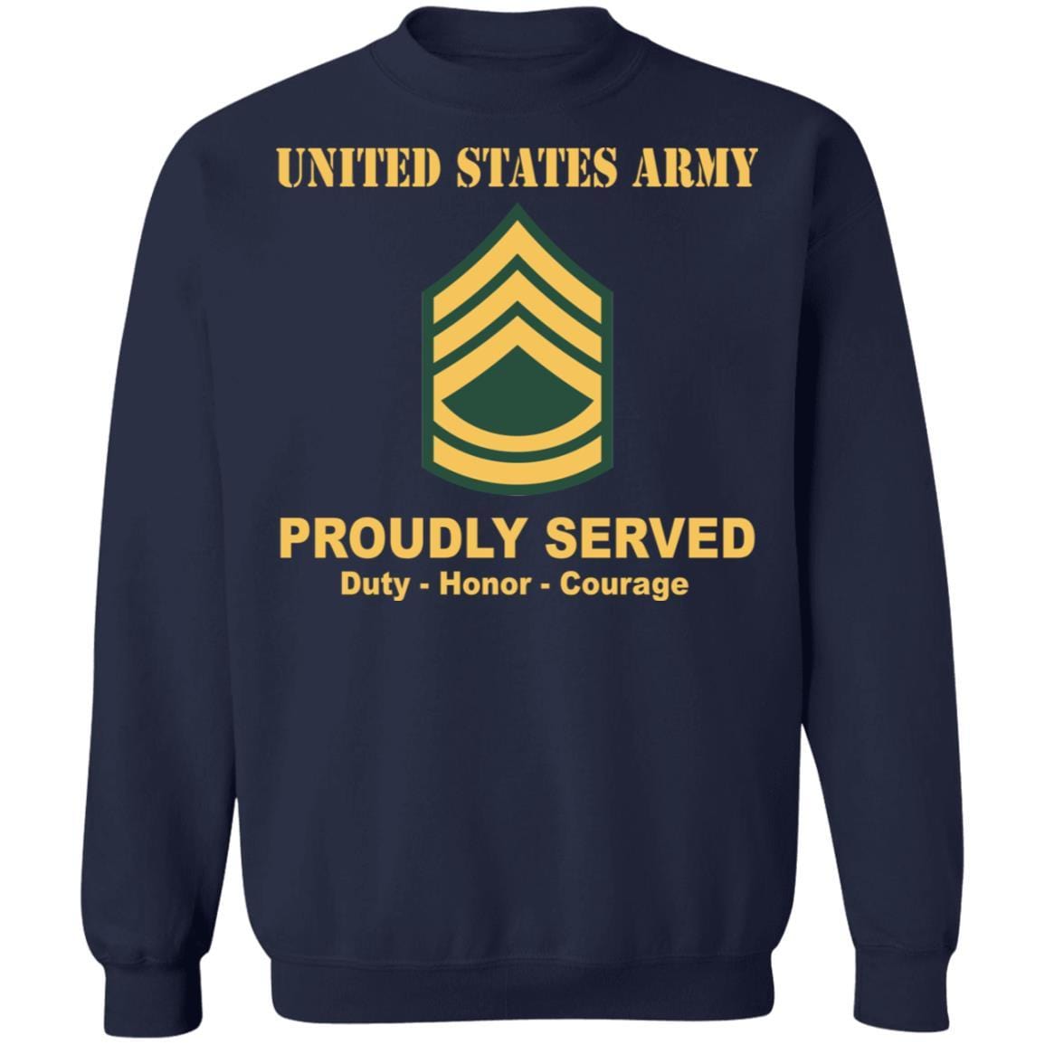 US Army E-7 Sergeant First Class E7 SFC Noncommissioned Officer Ranks Crewneck Pullover Sweatshirt-TShirt-Army-Veterans Nation