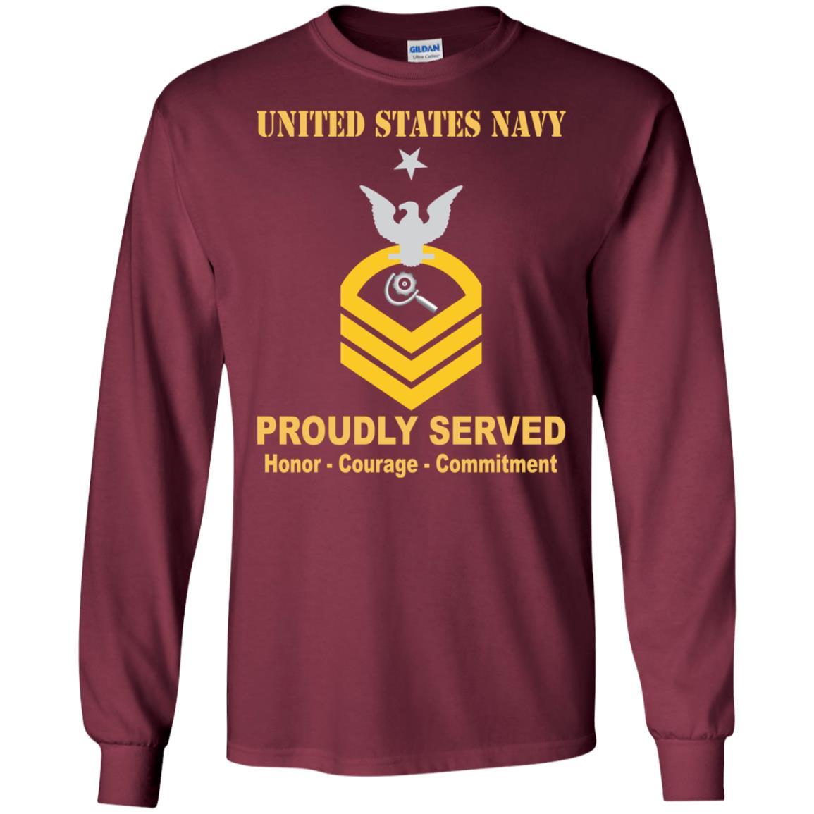U.S Navy Machinery repairman Navy MR E-8 Rating Badges Proudly Served T-Shirt For Men On Front-TShirt-Navy-Veterans Nation