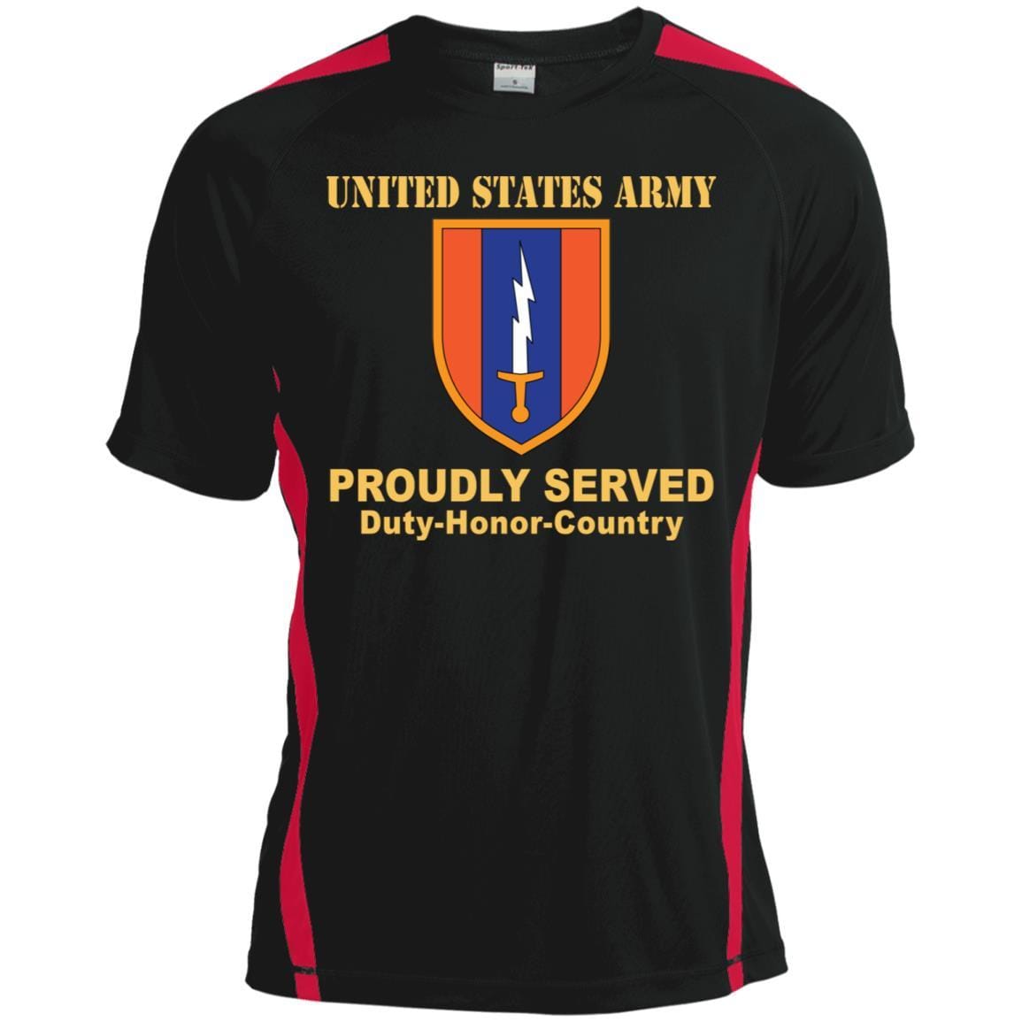 US ARMY 1ST SIGNAL- Proudly Served T-Shirt On Front For Men-TShirt-Army-Veterans Nation