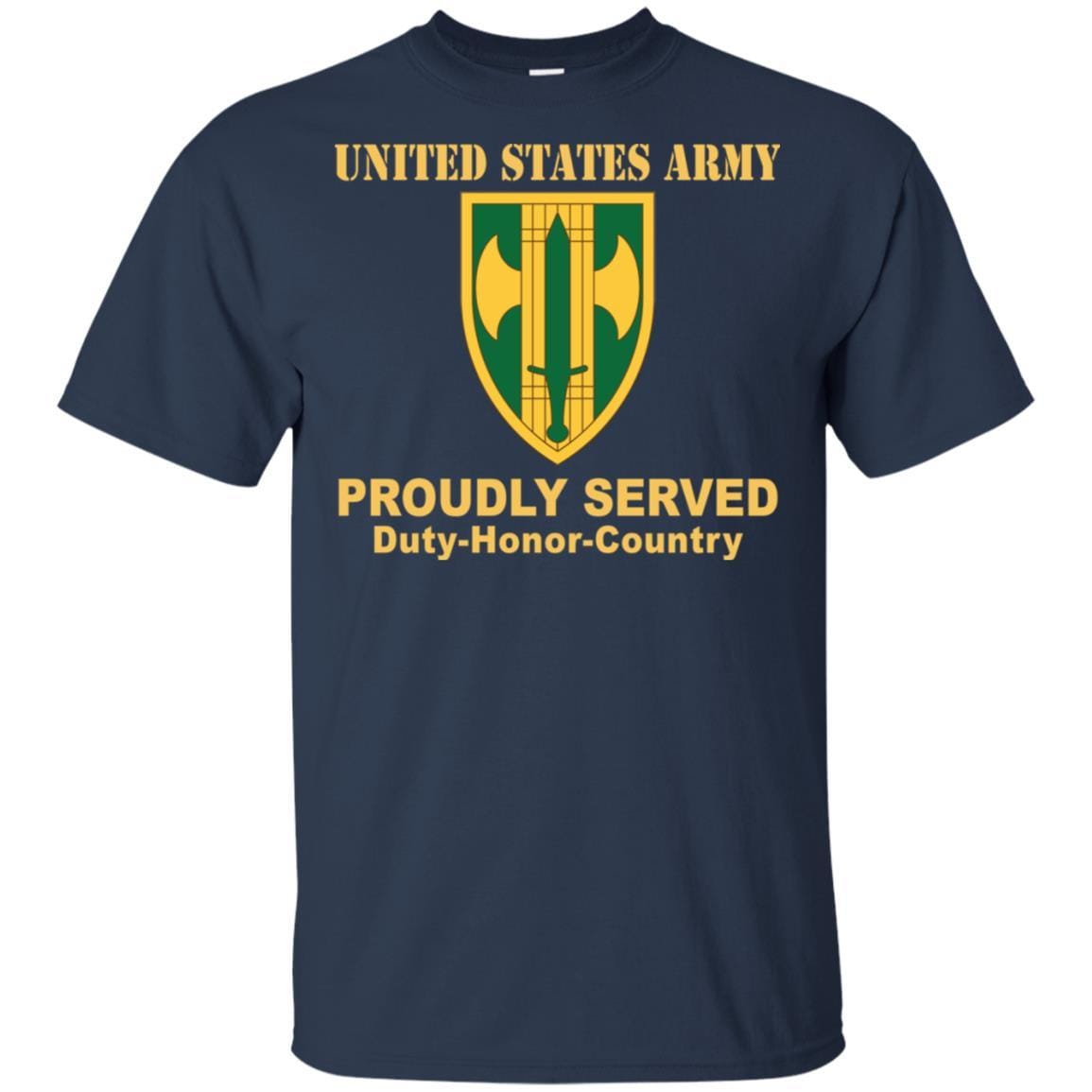 US ARMY 18TH MILITARY POLICE BRIGADE- Proudly Served T-Shirt On Front For Men-TShirt-Army-Veterans Nation