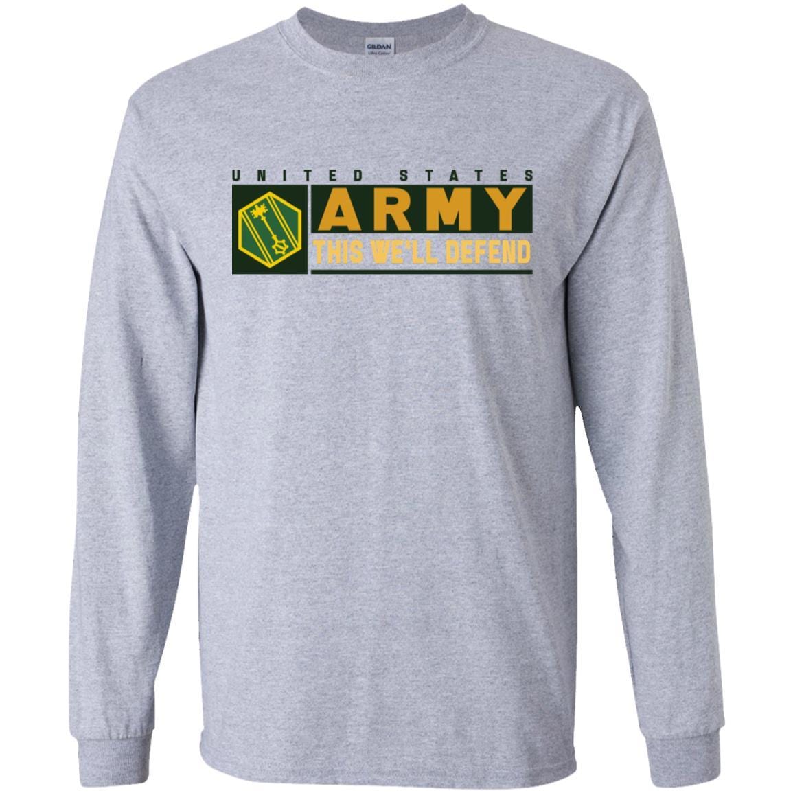 US Army 46TH MILITARY POLICE COMMAND- This We'll Defend T-Shirt On Front For Men-TShirt-Army-Veterans Nation