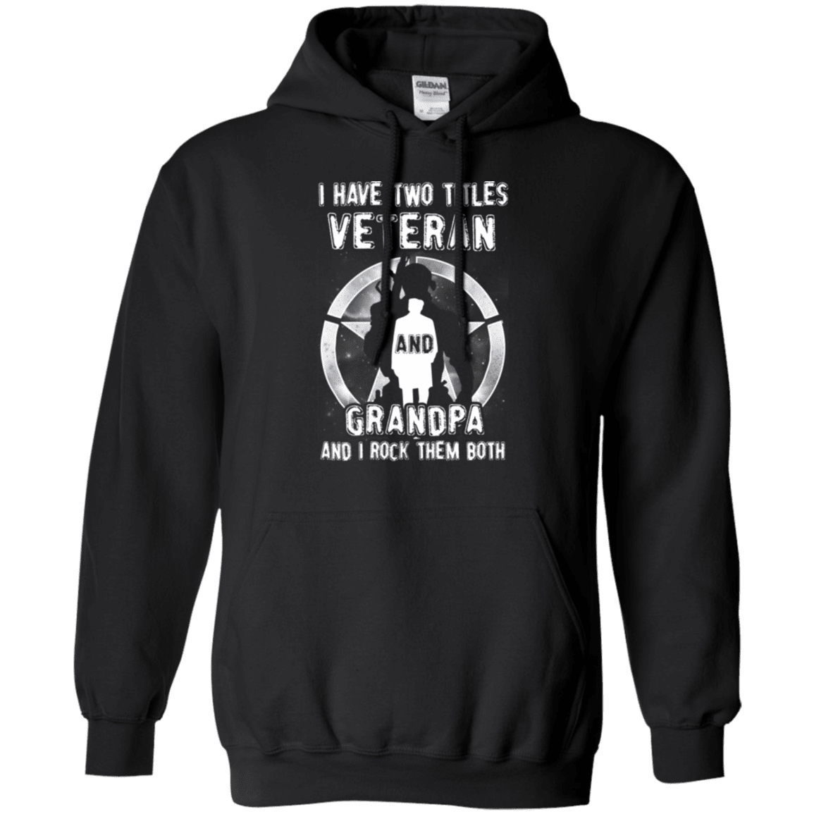 Military T-Shirt "I HAVE TWO TITLES VETERAN AND GRANDPA"-TShirt-General-Veterans Nation