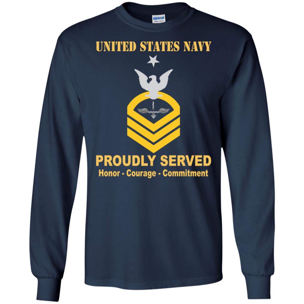 Navy Antisubmarine Warfare Technician Navy AX E-8 Rating Badges Proudly Served T-Shirt For Men On Front-TShirt-Navy-Veterans Nation