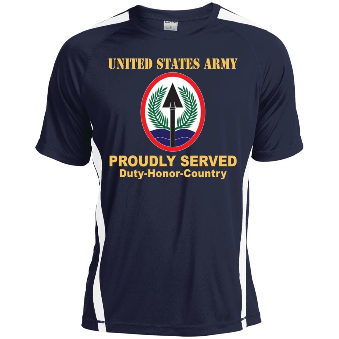 US ARMY CSIB ELEMENT MULTI NATIONAL CORPS IRAQ- Proudly Served T-Shirt On Front For Men-TShirt-Army-Veterans Nation