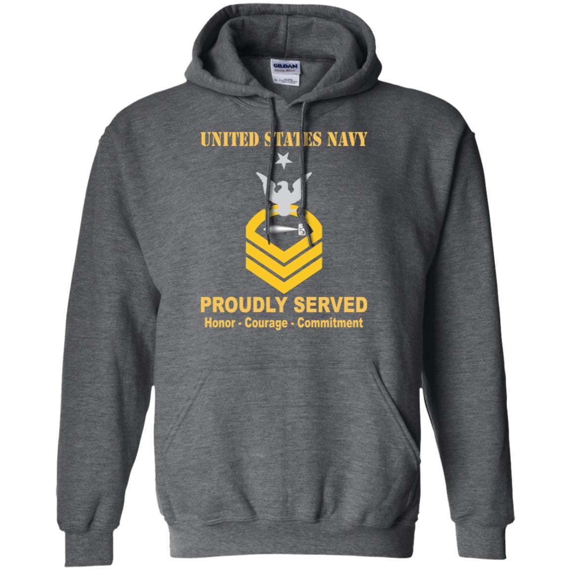 U.S Navy Torpedoman's mate Navy TM E-8 Rating Badges Proudly Served T-Shirt For Men On Front-TShirt-Navy-Veterans Nation
