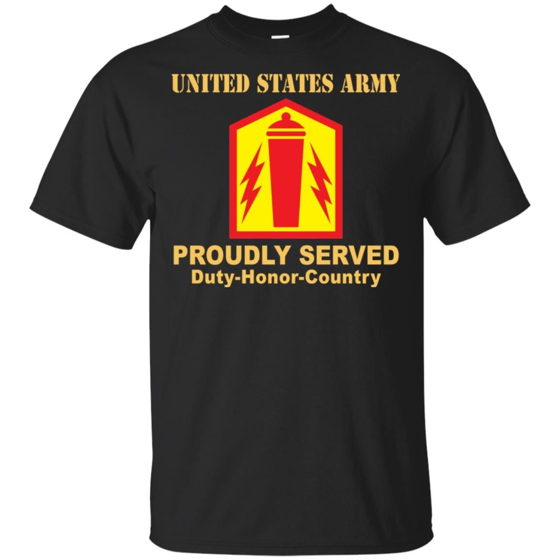 US ARMY 41 FIRES BRIGADE- Proudly Served T-Shirt On Front For Men-TShirt-Army-Veterans Nation