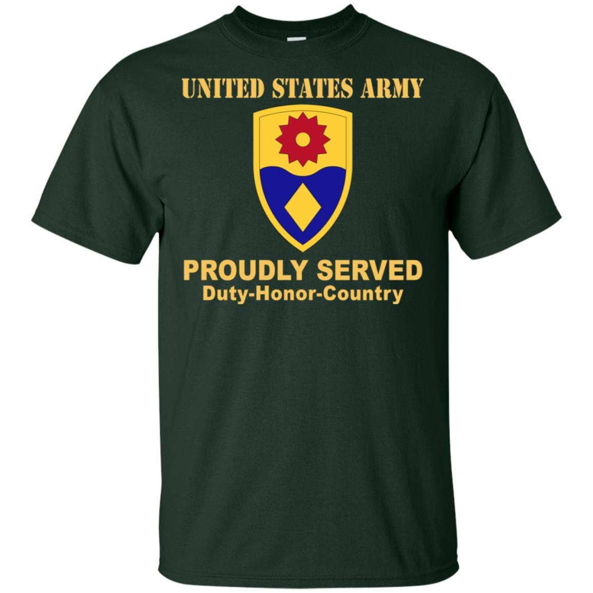 US ARMY 49TH MILITARY POLICE BRIGADE- Proudly Served T-Shirt On Front For Men-TShirt-Army-Veterans Nation