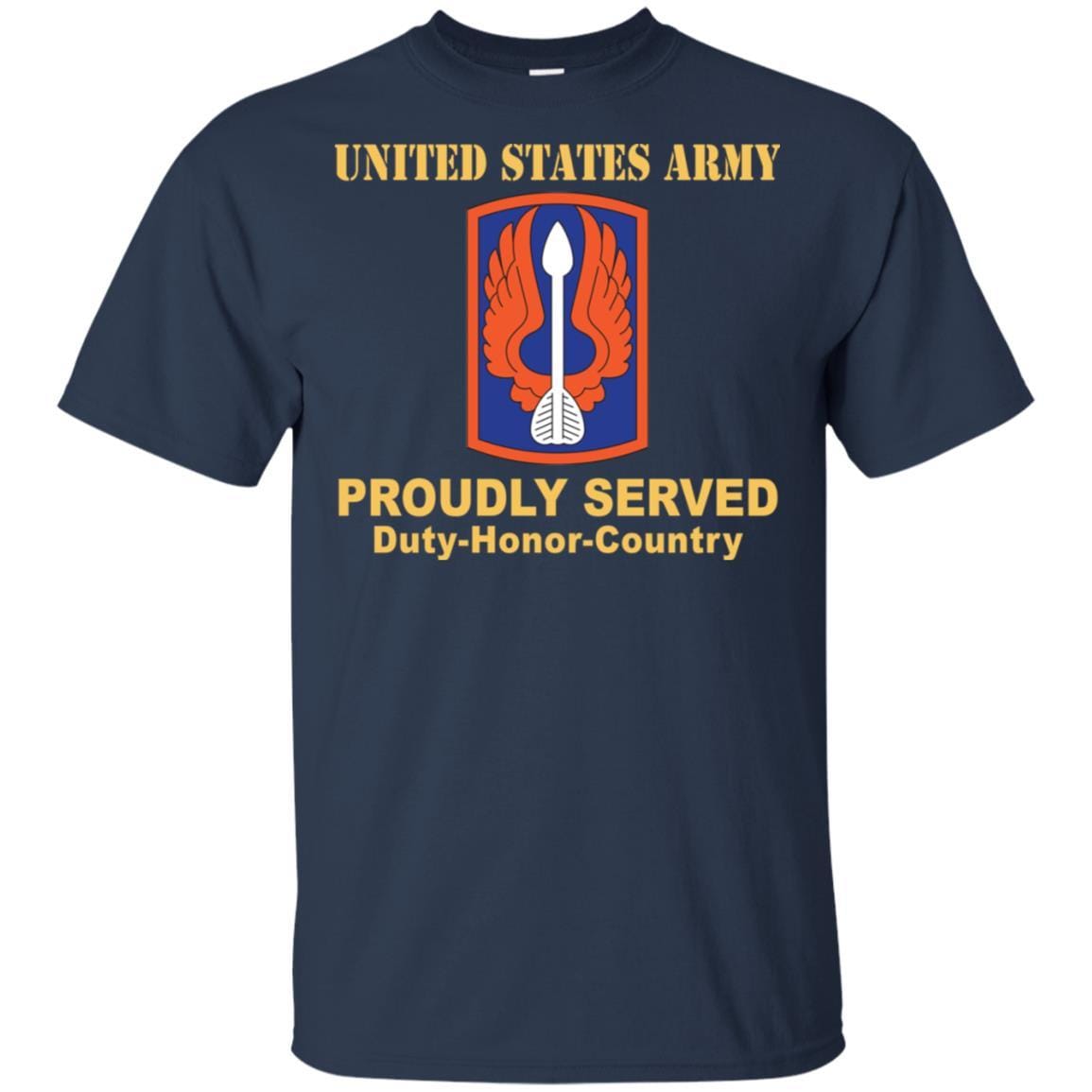 US ARMY 18TH AVIATION BRIGADE- Proudly Served T-Shirt On Front For Men-TShirt-Army-Veterans Nation