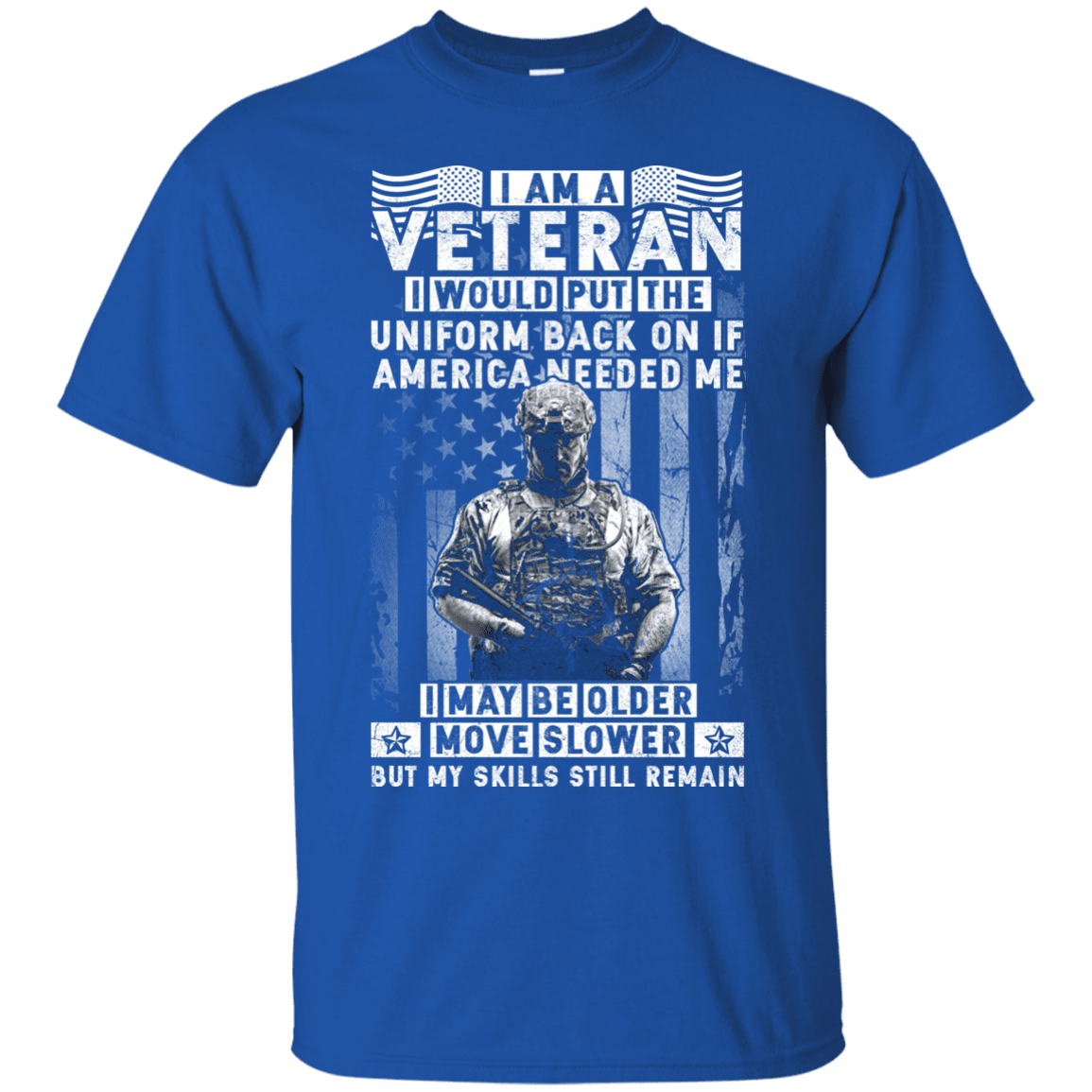 Military T-Shirt "I am a Veteran Men" Front-TShirt-General-Veterans Nation