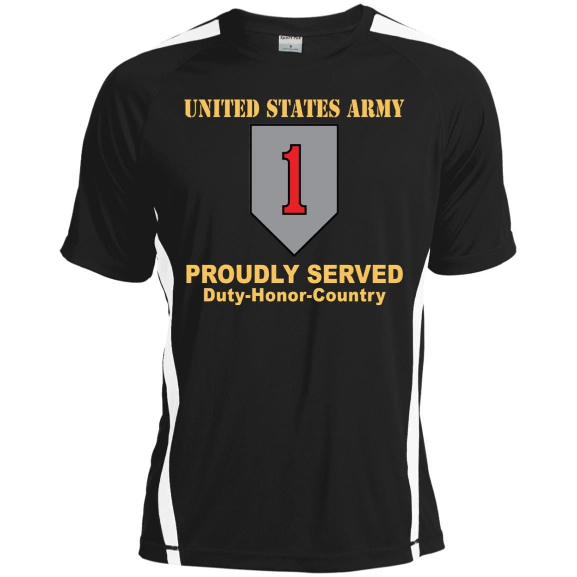 US ARMY 1ST INFANTRY DIVISION- Proudly Served T-Shirt On Front For Men-TShirt-Army-Veterans Nation
