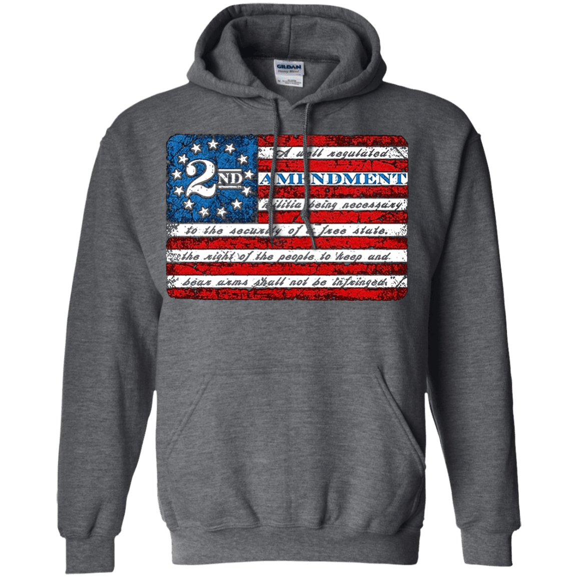 Military T-Shirt "2nd Amendment Flag"-TShirt-General-Veterans Nation