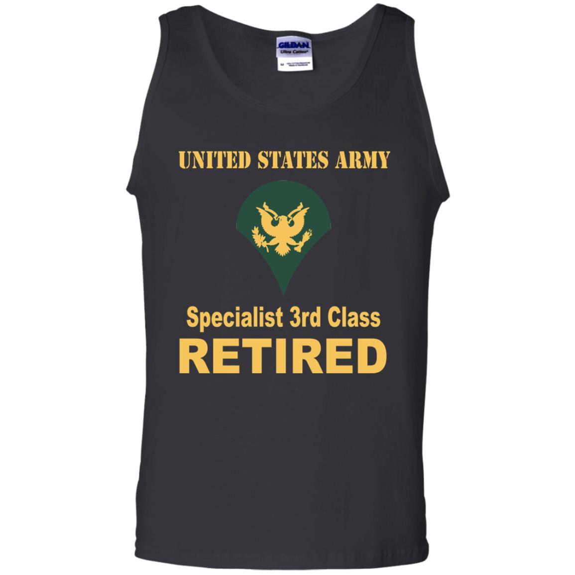 US Army E-4 SPC E4 Specialist Specialist 3rd Class Reired Men T Shirt On Front-TShirt-Army-Veterans Nation