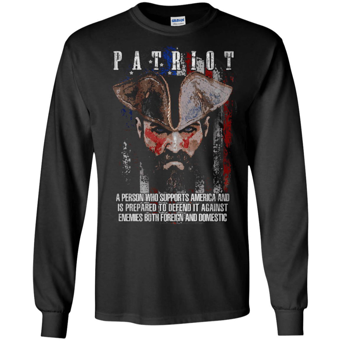 Military T-Shirt "Patriot Supports America"-TShirt-General-Veterans Nation