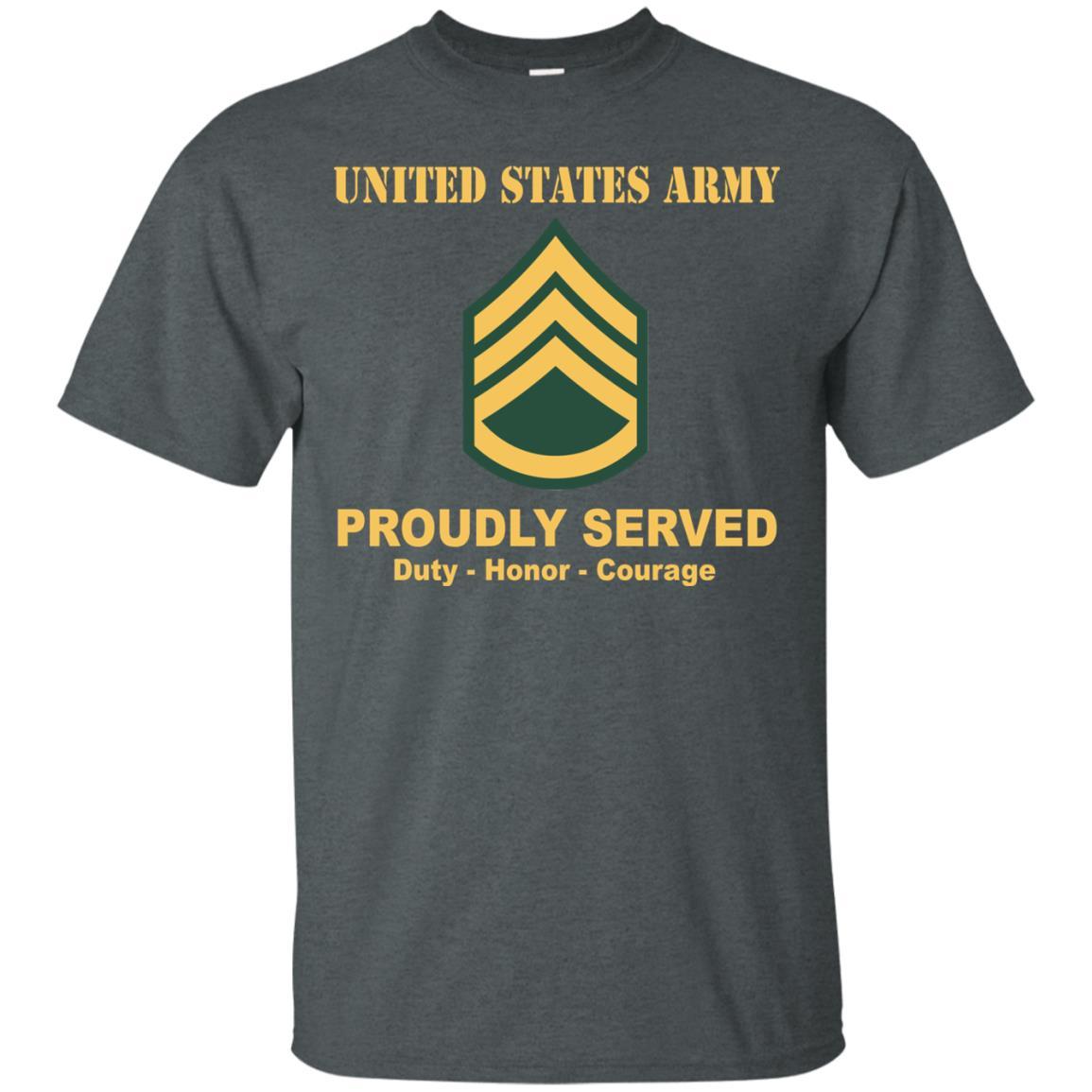 US Army E-6 Staff Sergeant E6 SSG Noncommissioned Officer Ranks Men Front Shirt US Army Rank-TShirt-Army-Veterans Nation