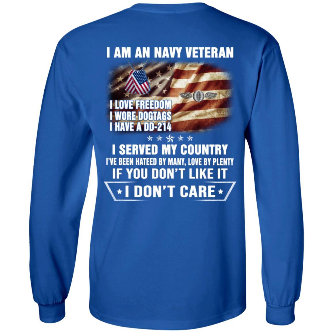 I Am An Navy Aviation Electricians Mate Navy AE Veteran T-Shirt On Back-TShirt-Navy-Veterans Nation