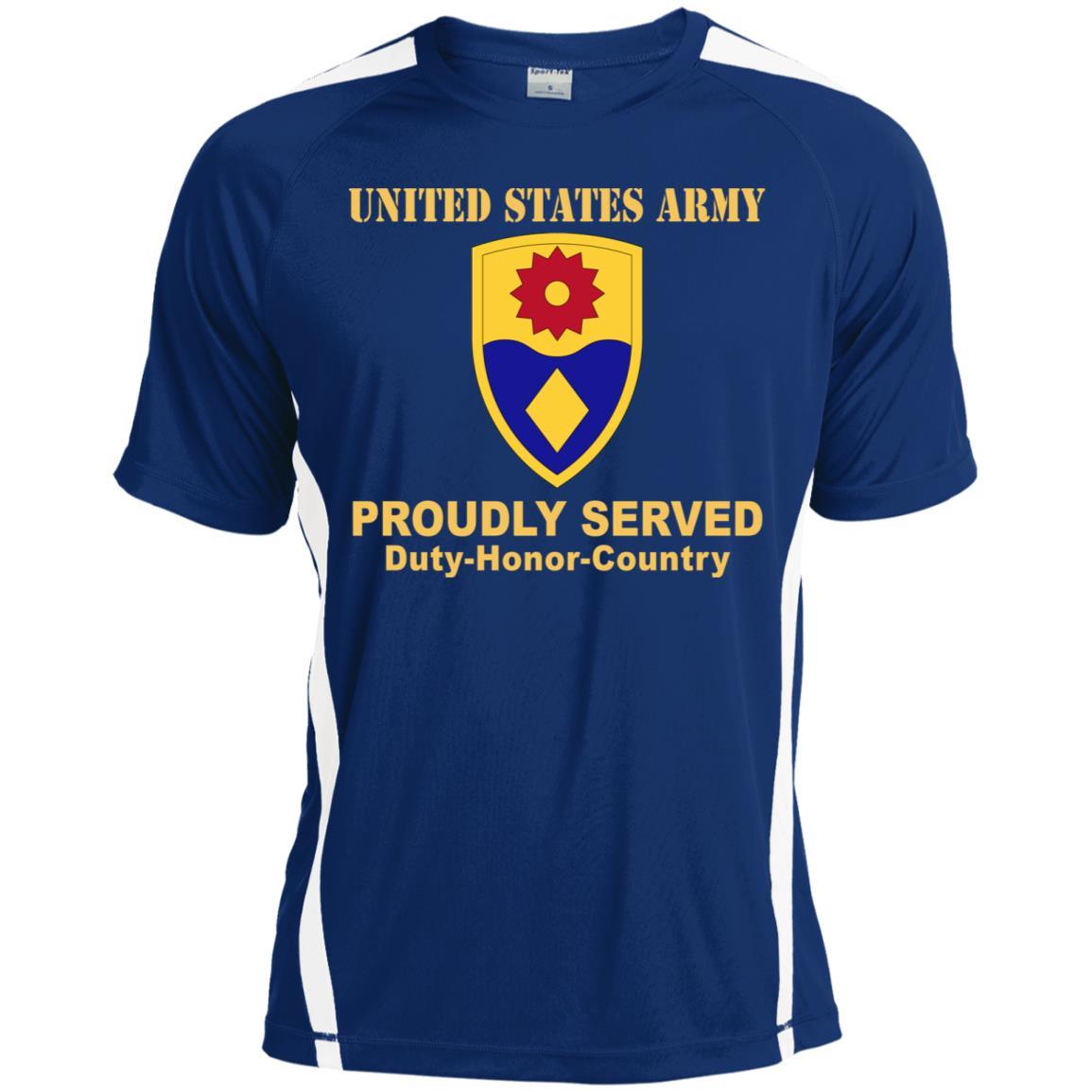 US ARMY 49TH MILITARY POLICE BRIGADE- Proudly Served T-Shirt On Front For Men-TShirt-Army-Veterans Nation